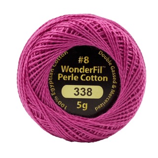 [EZ338] Eleganza 8wt 5-Gram Solid Perle Cotton Ball 42yd Azalea