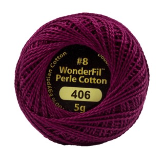 [EZ406] Eleganza 8wt 5-Gram Solid Perle Cotton Ball 42yd Grape Jelly