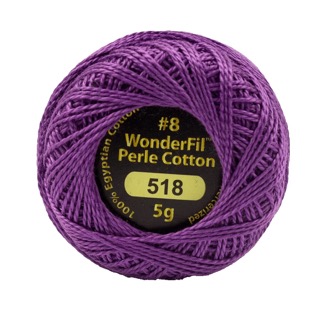 [EZ518] Eleganza 8wt 5-Gram Solid Perle Cotton Ball 42yd Amethyst