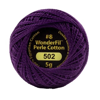 [EZ502] Eleganza 8wt 5-Gram Solid Perle Cotton Ball 42yd Purple Passion