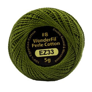 [EZ33] Eleganza 8wt 5-Gram Solid Perle Cotton Ball 42yd Marsh Green