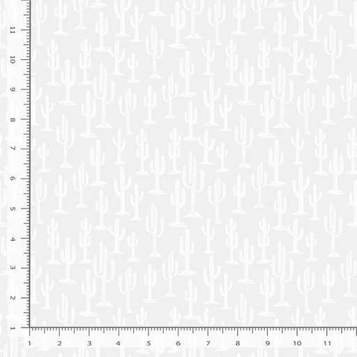 [STELLA-P2958] Cacti Monochrome White