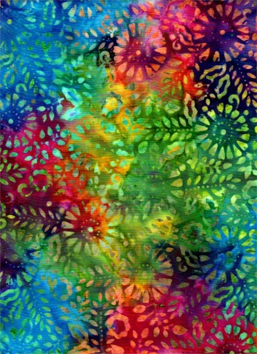 [4301] Batik Venus Cattails and Moon Bayou Flowers and Foliage