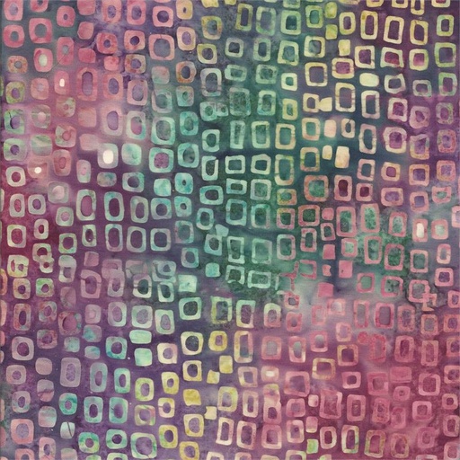 [5810] Batik Sun Catchers Square Dot Multi