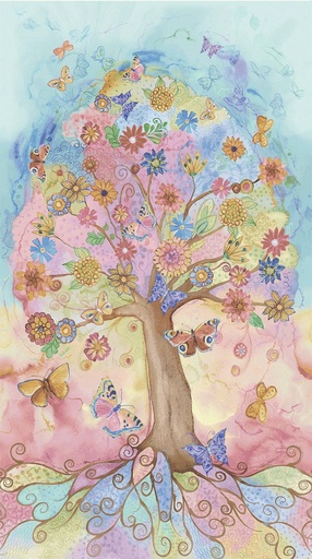 [PANEL-CD4310] Love Spell Tree of Life Panel 24"