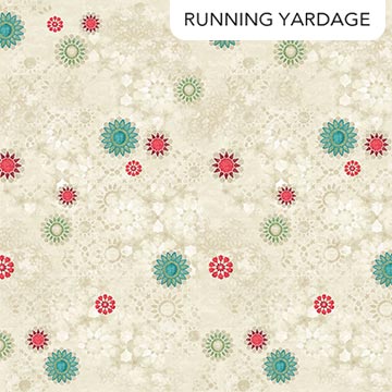 [29201-12] Boho Bliss Full Width Border Beige Multi