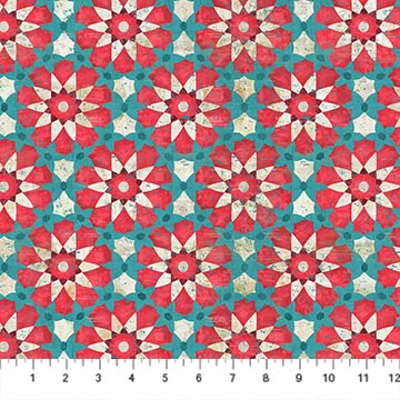 [29203-64] Boho Bliss Medium Medallion Teal Multi