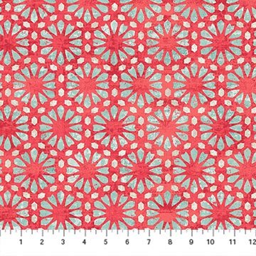 [29204-24] Boho Bliss Small Medallion Red Multi