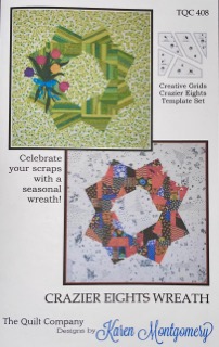 [TQC-408] Crazier Eights Wreath by Karen Montgomery Quilt Pattern 32" x 32"