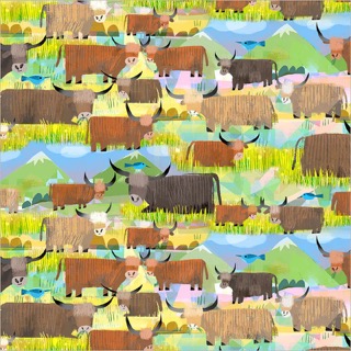 [55457D-3 Grasslands] Animal Kingdom Highland Cows Grasslands
