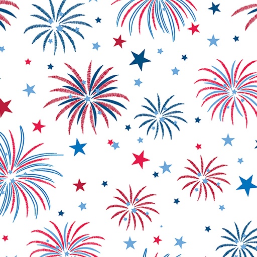 [15198-09] Celebrate the USA Patriotic Fireworks White