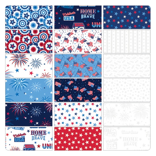 [STUSAPK] Celebrate the USA Strip-pie 2.5" x 42" Strips