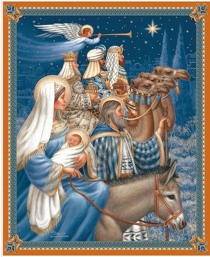 [PD17983-PANEL] Picture a Christmas the Nativity Panel