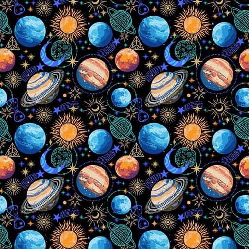 [DCX12818-BLAC-D] Constellation Dreams Parade of Planets Black