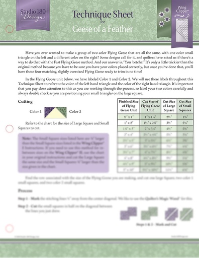 [DTEC26] Geese of a Feather Technique Sheet-Studio 180