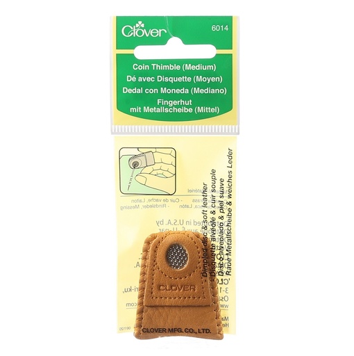 [6014] Leather Coin Thimble Medium