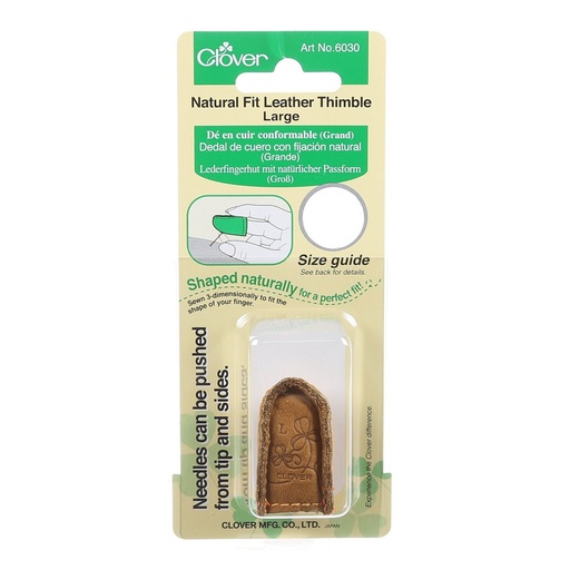 [6030CV] Natural Fit Leather Thimble - Tan Large