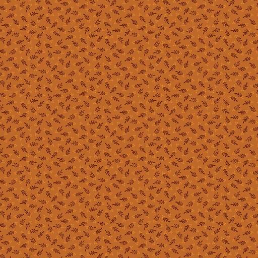 [R1755-ORANGE] Prairie Dry Goods Orange Floating Leaves