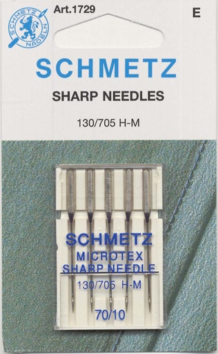 [1729] Schmetz Sharp / Microtex Machine Needle Size 10/70
