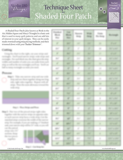 [DTEC01] Shaded Four Patch Technique Sheet-Studio 180