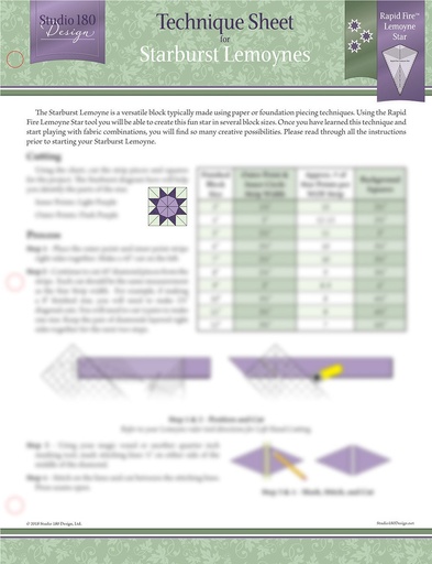 [DTEC21] Starburst Lemoyne Technique Sheet-Studio 180