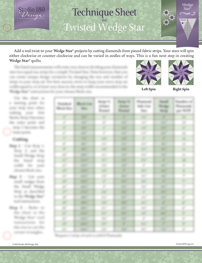 [DTEC24] Twisted Wedge Star Technique Sheet - Studio 180