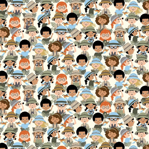 [12947B-07] SALE - Safari  Friends Cream