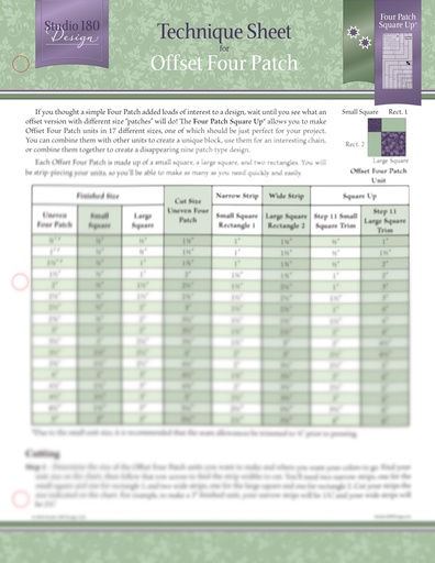 [DTEC23] Offset Four Patch Technique Sheet-Studio 180