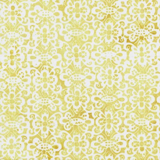 [122130132] Floral Swirl Lace Buttered Popcorn Batik