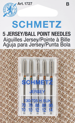 [1727] SCHMETZ Jersey Ballpoint Machine Needle Asstd