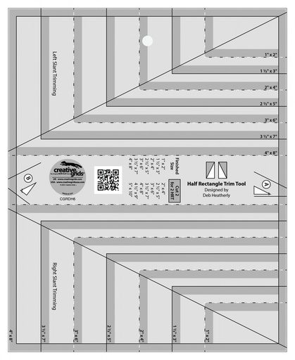 [CGRDH6] Creative Grids Half Rectangle Trim Tool