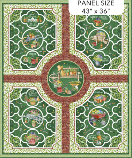 [DP25216-76] SALE-Plant With Love Green Multi Gardening Panel