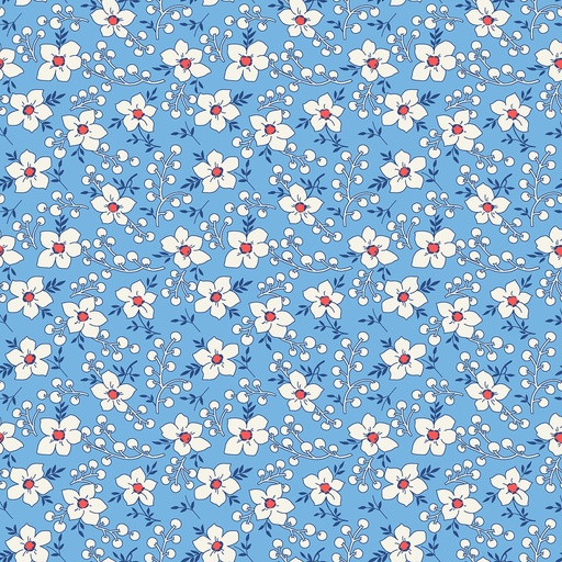 [53200-3] Blue Flowers & Berries - Windham Fabrics