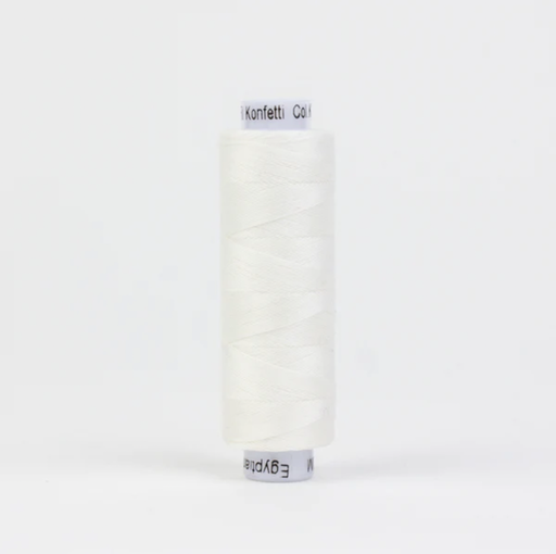 [KTS-101-Soft White] Konfetti Solid 50wt Cotton Thread 200m Soft White