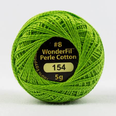 [EZM154] Eleganza 8wt 5-Gram Solid Perle Cotton Ball 42yd Granny Smith
