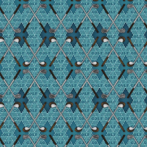 [1430-77 Teal] I Love Sports Teal Argyle Golf