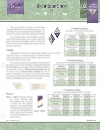 [DTEC35] Star 60 Log Cabin Technique Sheet - Studio 180