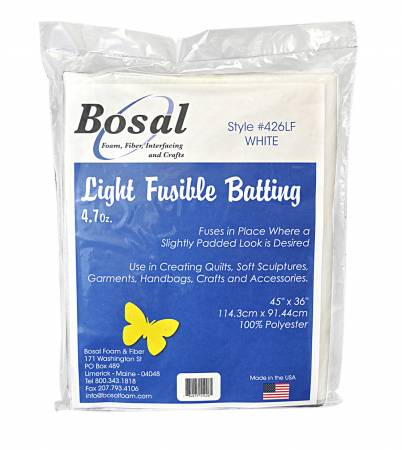 [426LFB] Single Sided Light Fusible Batting 4.7oz 45in x 36in