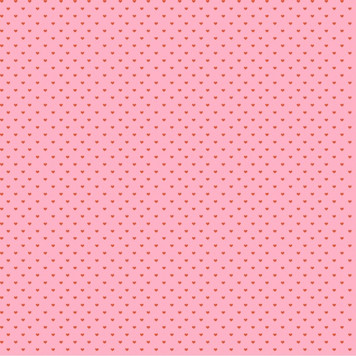[Y4280-42 Pink] Hello Spring Digital Hearts Pink