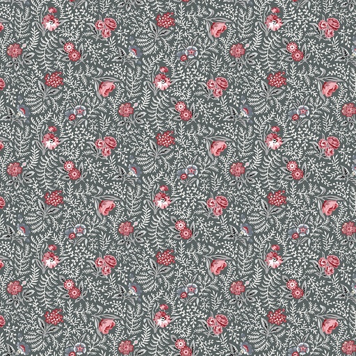 [Y4307-7 Dark Gray] Audrey Packed Floral Dark Gray
