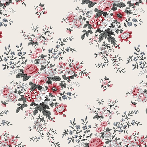 [Y4304-2 Light Cream] Audrey Antique Bouquet Light Cream