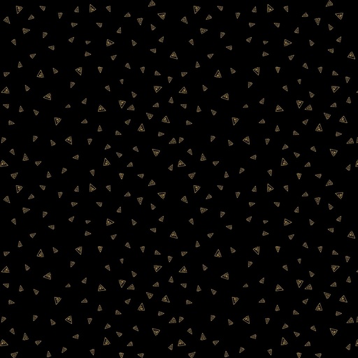 [Y4348-3M Black Metallic] Fantasticats Gold Triangles Black Metallic
