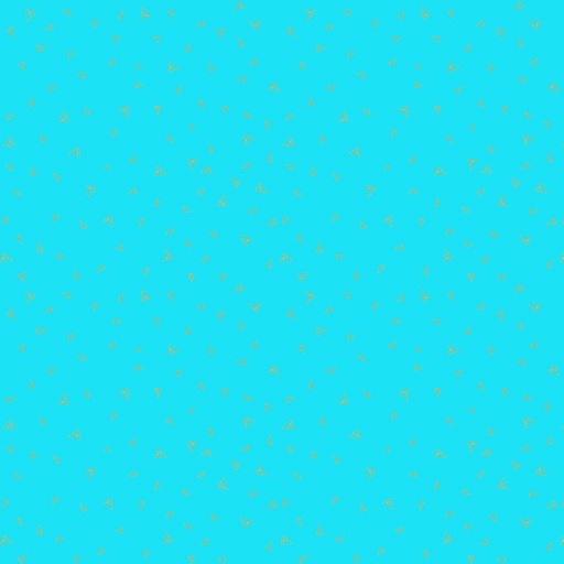 [Y4348-33M Aqua Metallic] Fantasticats Gold Triangles Aqua Metallic