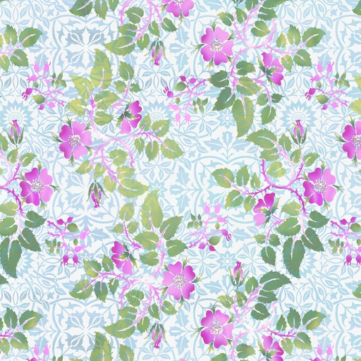 [24-4SEW 2] Counterpoint II Floral Vine White