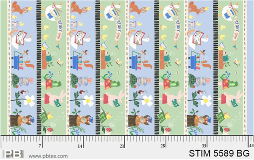 [STIM 5589 BG] Story Time Animals Border Multi