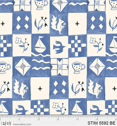 [STIM 5592 BE] Story Time Checkerboard Blue
