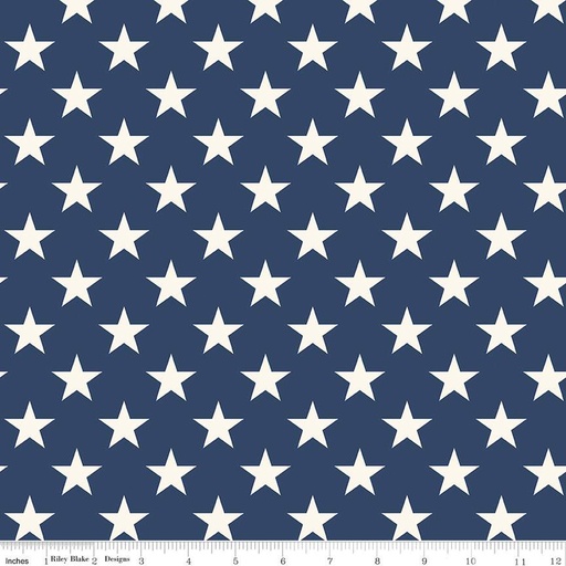 [WB15629-BLUE] Wide Back Freedom Garden Stars Blue