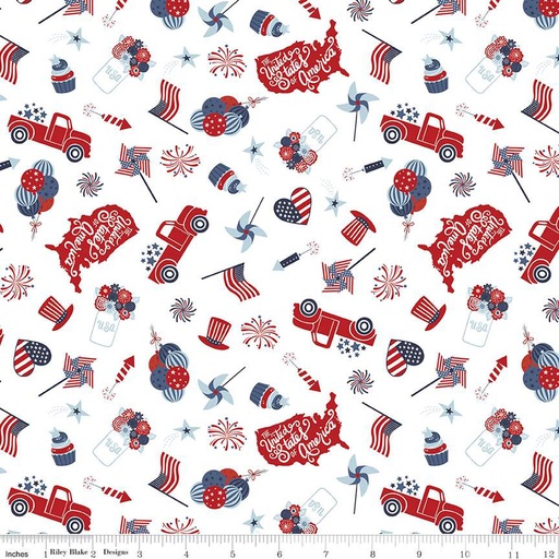 [C15710-WHITE] Stars and Stripes Forever Main White