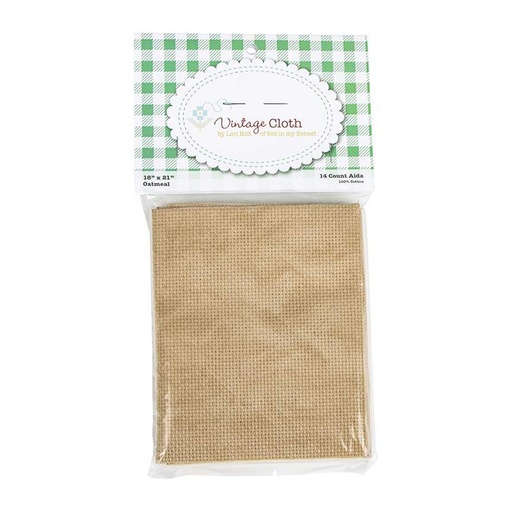 [VC18-OATMEAL-14] Vintage Cloth-Oatmeal 14ct Aida -18"x21"