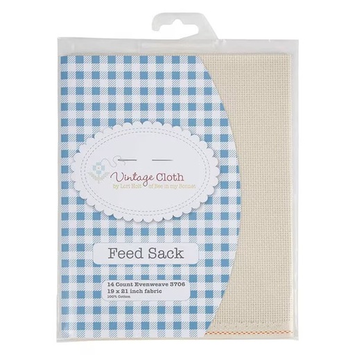 [VC14-FEEDSACK] Vintage Cloth-Feedsack 14ct Aida -18"x21"